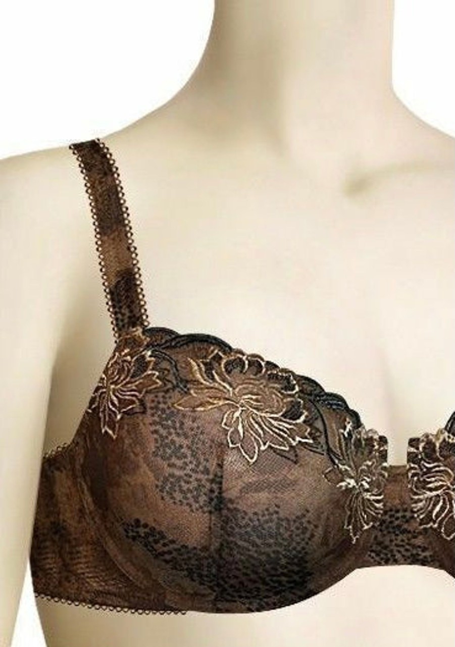 Lingerie & Intimates Sheer-essentials Underwire | Baha Embroidered Demi Bra - Size Dd 32