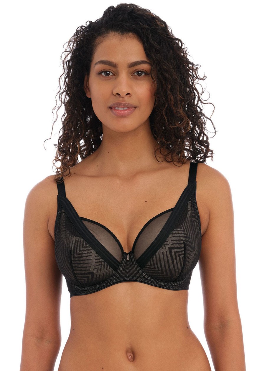 Lingerie & Intimates Sheer-essentials Underwire | Freya Tailored Underwire High Apex Plunge Bra - Black