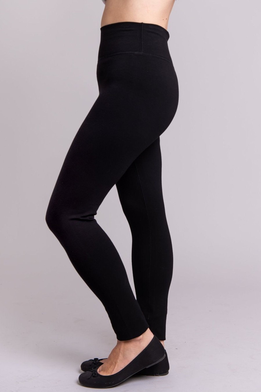 Clothing Sheer-essentials Leggings | Dixie Bamboo Fleece Legging - Black