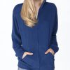 Clothing Sheer-essentials Plus Size | Sueded Full-Zip Hoody