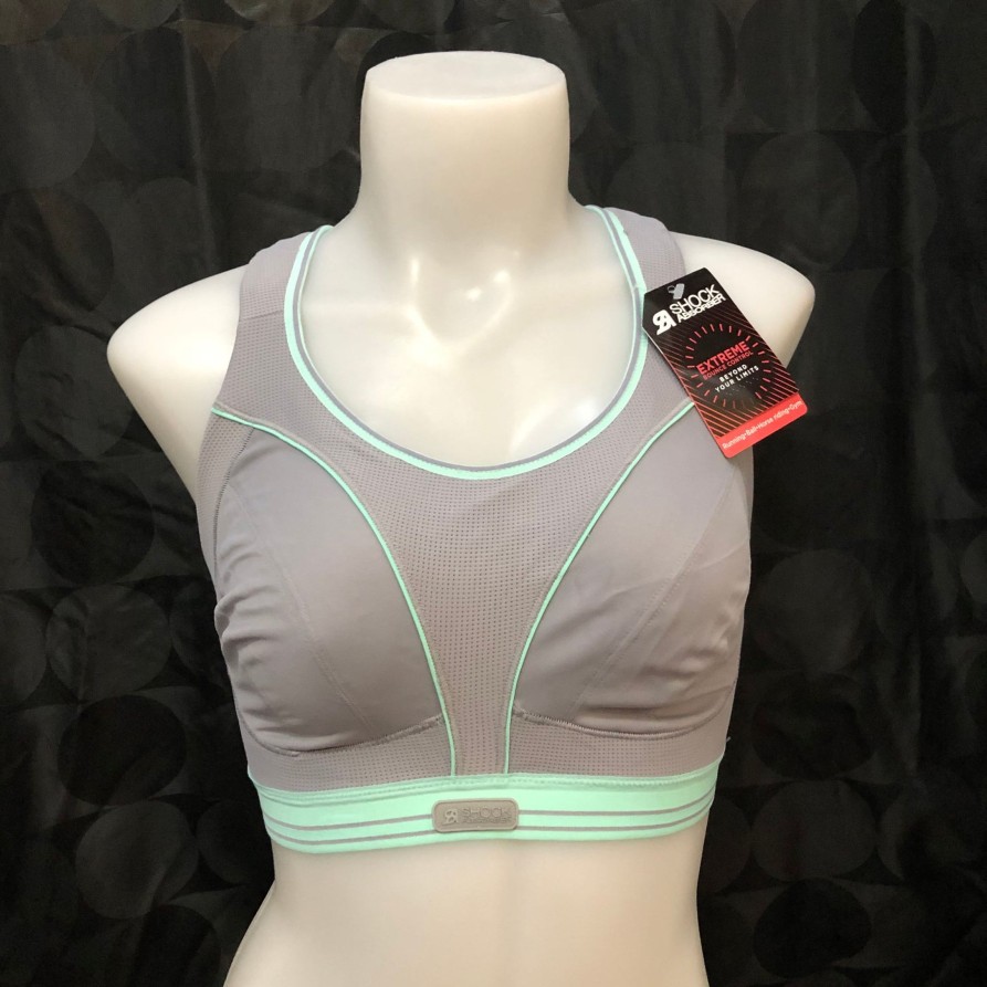 Lingerie & Intimates Sheer-essentials Racer Back | Ultimate Run Bra - Slate / Aloe - Size Ff 32