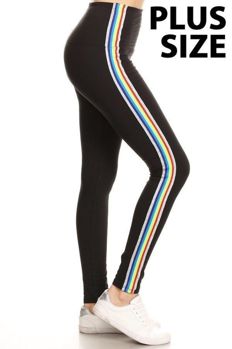 Clothing Sheer-essentials Plus Size | Rainbow Yoga Leggings