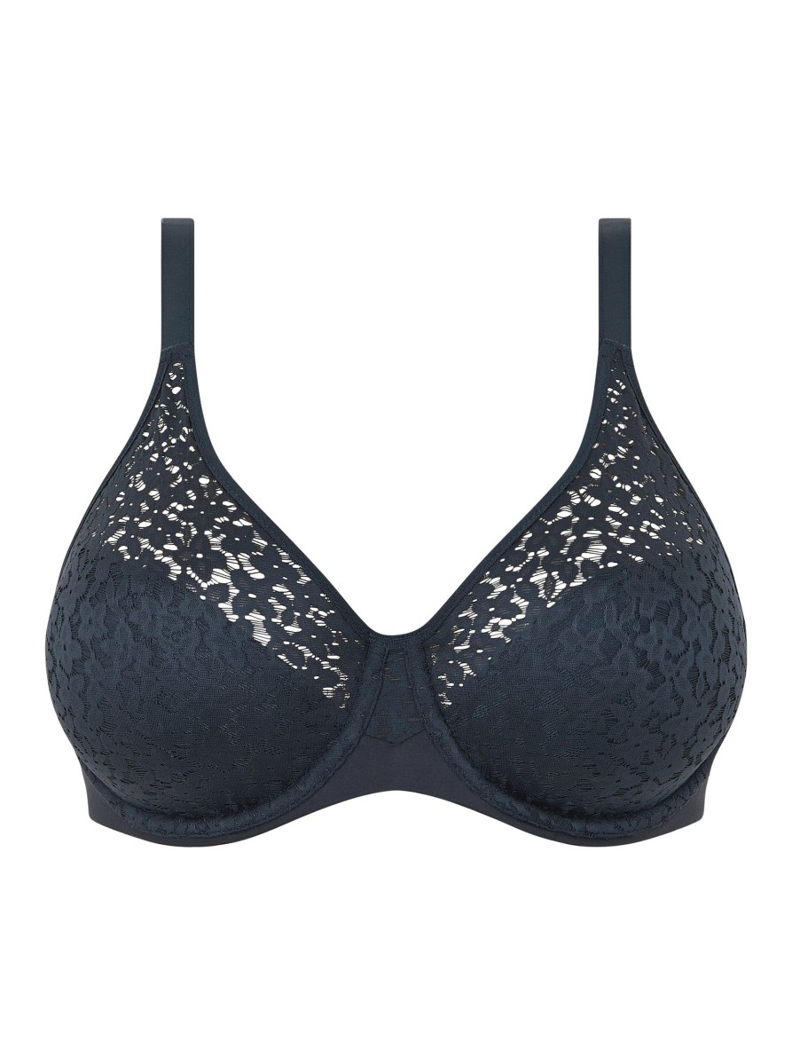 Lingerie & Intimates Sheer-essentials Underwire | Chantelle Norah Molded Underwire Bra - Sailing Blue - Size F 40