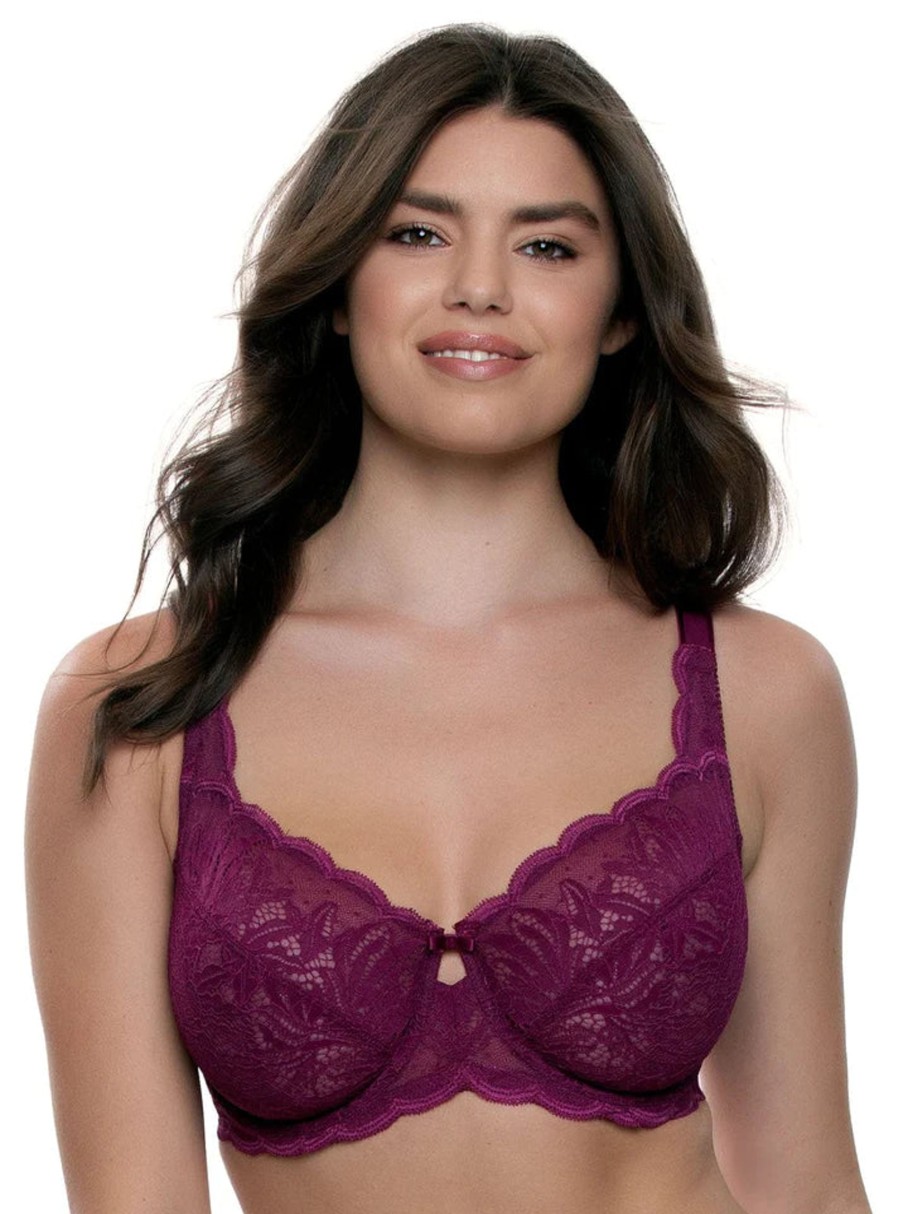 Lingerie & Intimates Sheer-essentials Underwire | Paramour Peridot Unlined Lace Bra - Black Lily