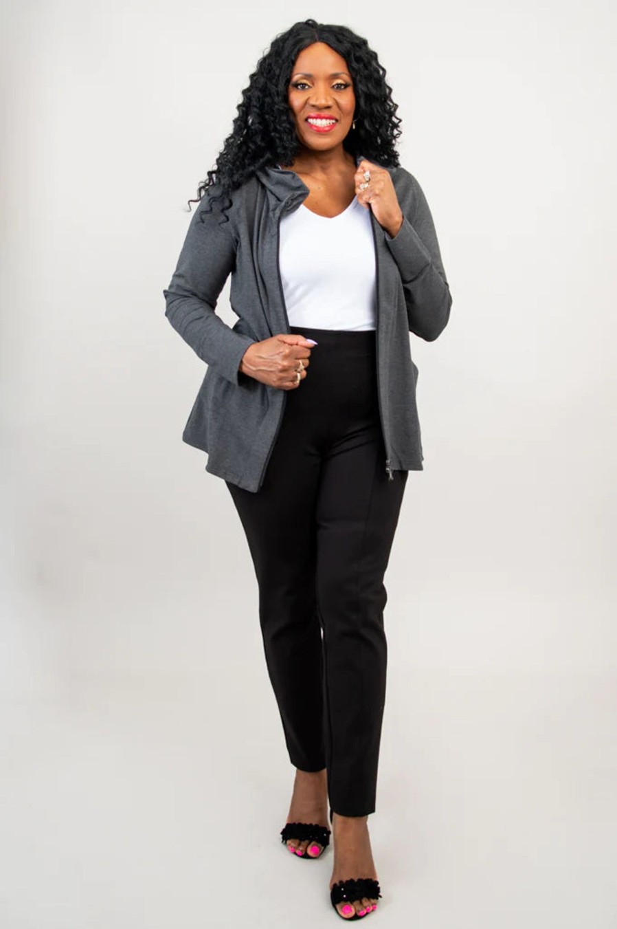 Clothing Sheer-essentials Plus Size | Seymour Bamboo & Cotton Jacket