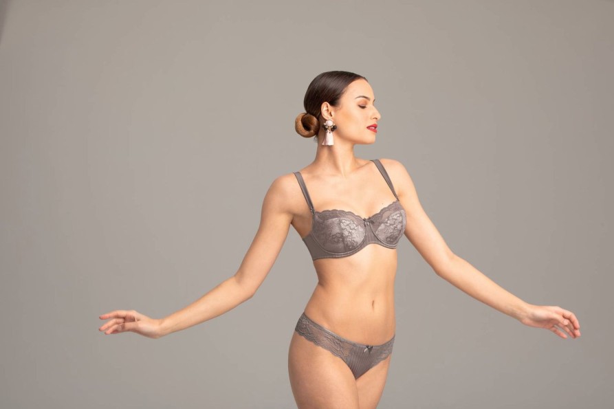 Lingerie & Intimates Sheer-essentials Balconettes | Antonia Balconnet - Dusty Grey