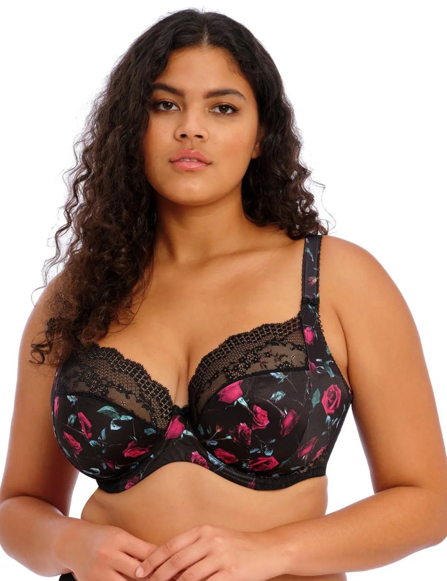 Lingerie & Intimates Sheer-essentials Plus Size | Elomi Lucie Underwire Plunge Stretch Bra - Rock "N" Rose