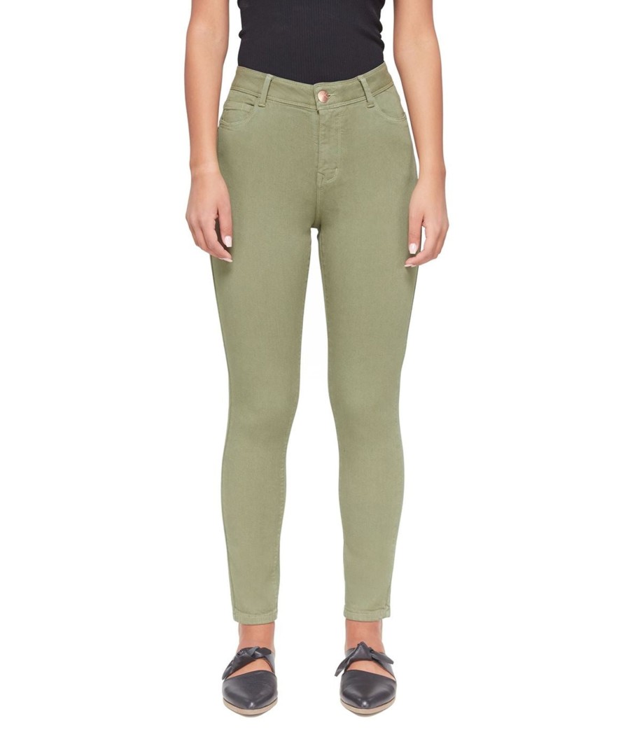 Clothing Sheer-essentials Pants | Alexa High-Rise Skinny Jeans - Green Olive