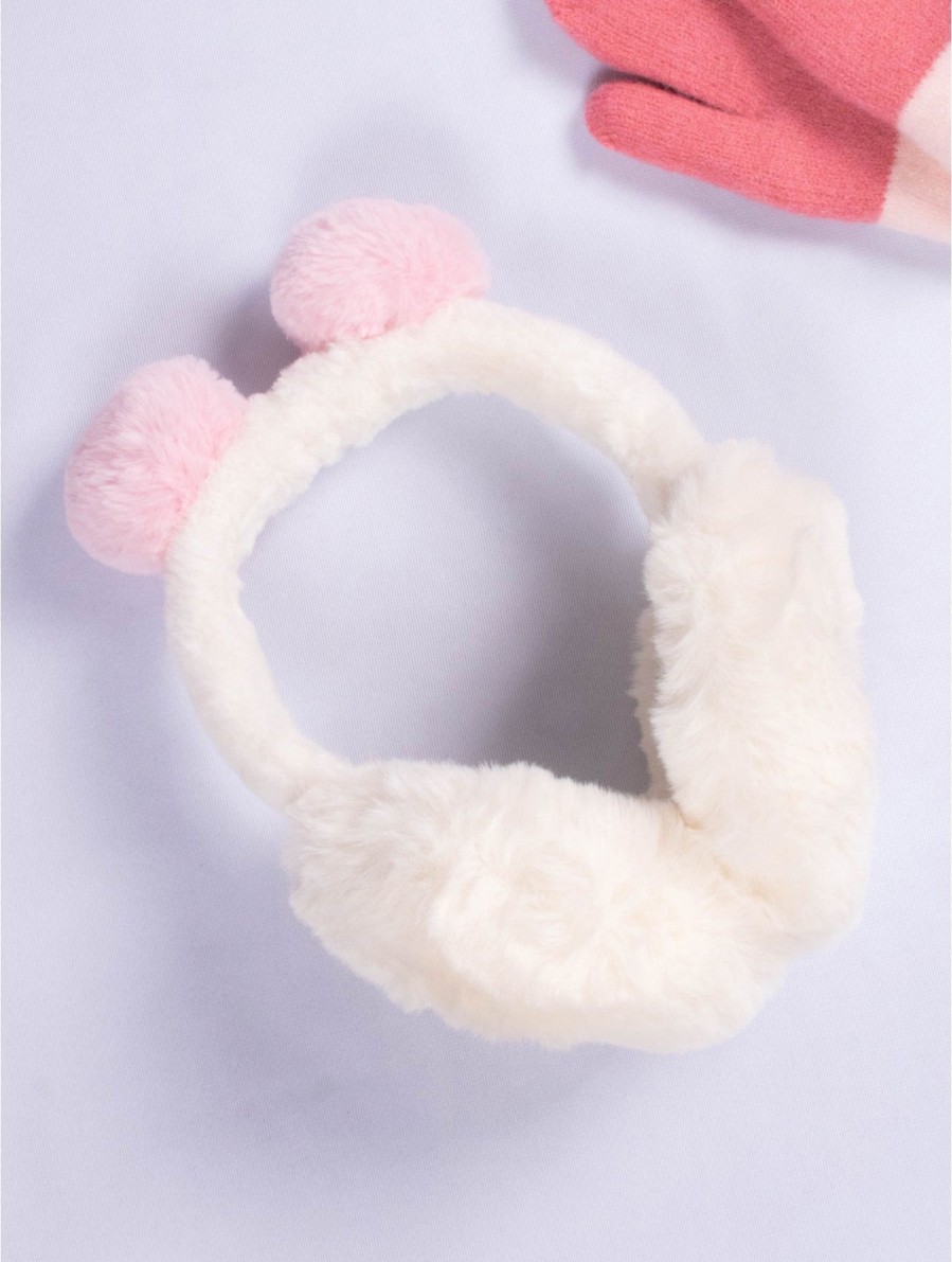 Accessories Sheer-essentials Gloves & Scarfs | Cute Bear Ears Plush Earmuff