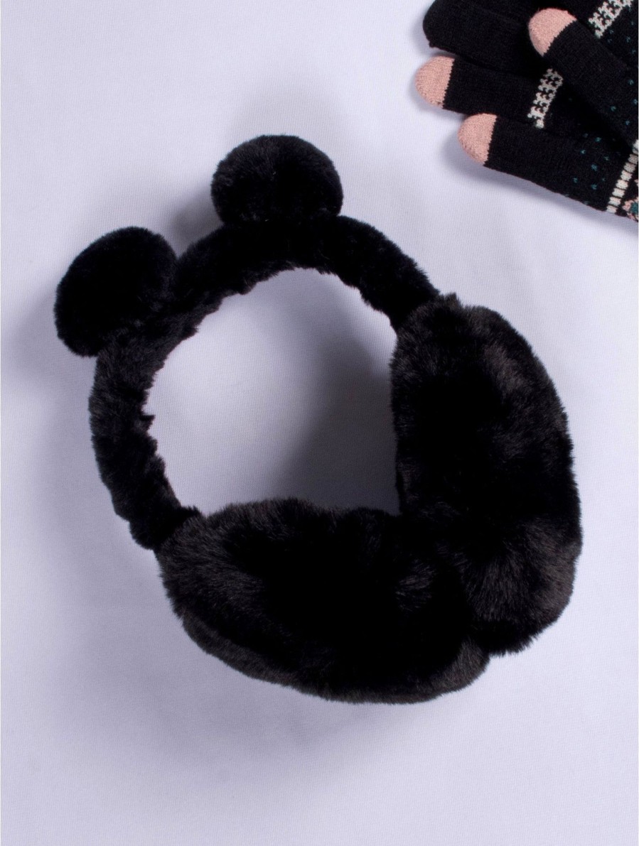 Accessories Sheer-essentials Gloves & Scarfs | Cute Bear Ears Plush Earmuff