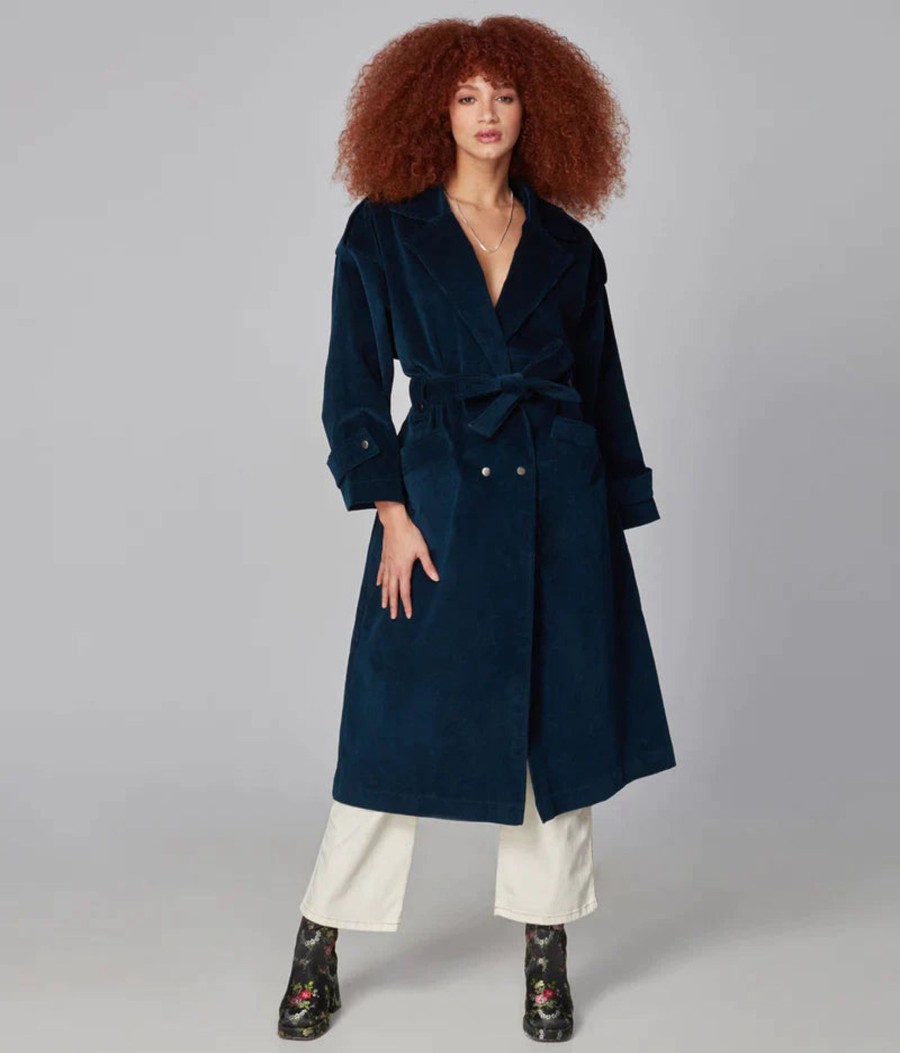 Clothing Sheer-essentials Jackets | Avery Corduroy Trench Coat