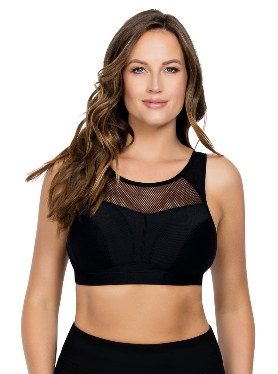 Lingerie & Intimates Sheer-essentials Sports Bra | Breeze Active Wireless Sports Bra - Black