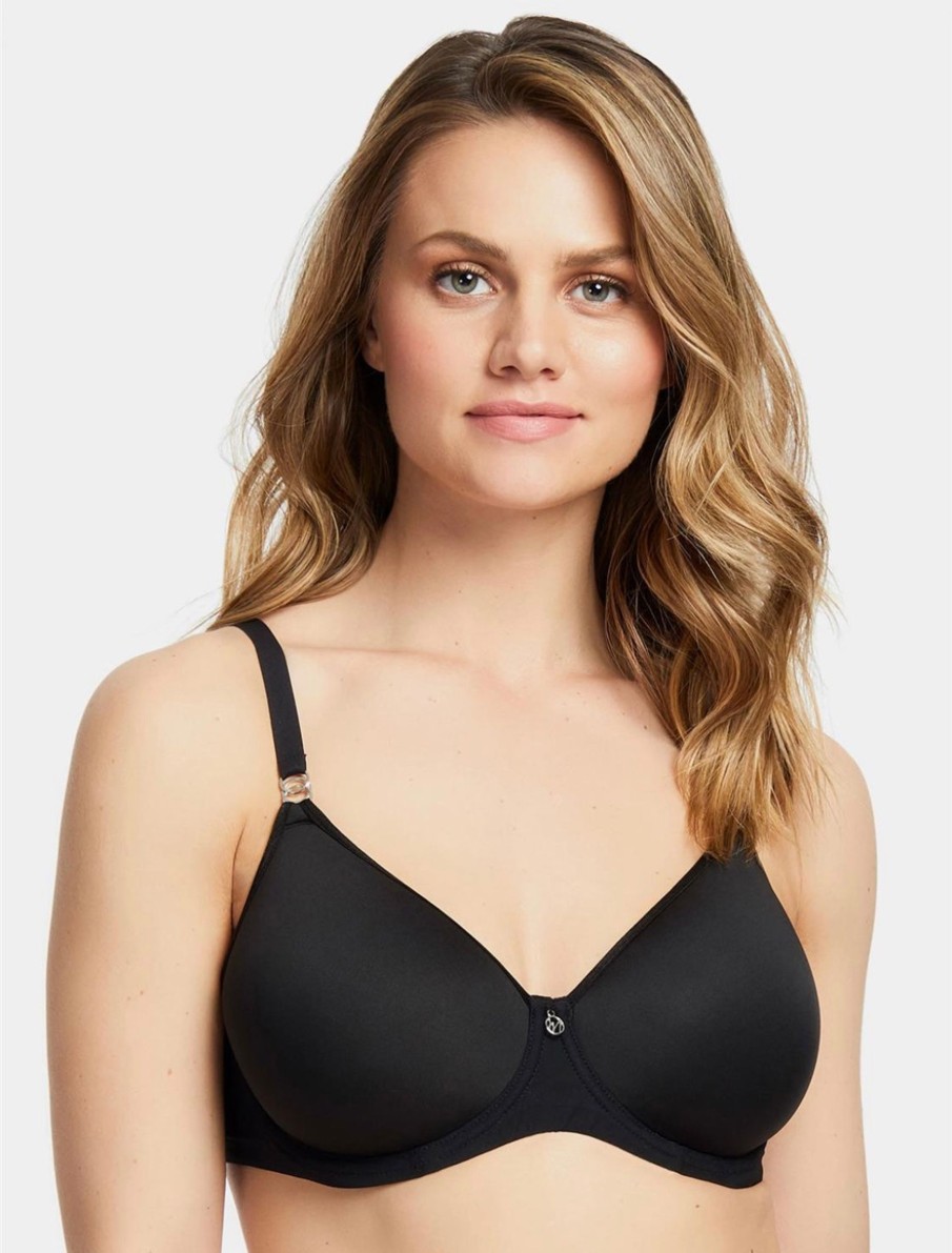 Lingerie & Intimates Sheer-essentials T-Shirt Bras | Montelle Sublime Spacer Bra - Black