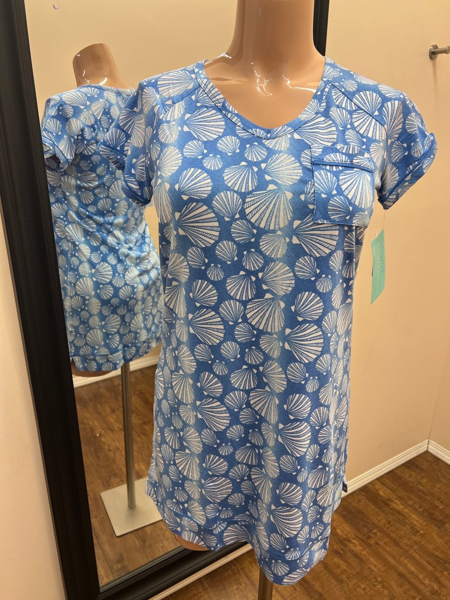 Lingerie & Intimates Sheer-essentials Nightgowns | Key Biscayne Short Sleeve Sleepshirt - Size Medium