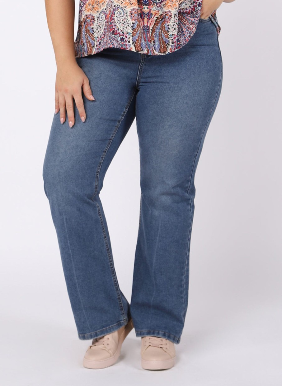 Clothing Sheer-essentials Plus Size | Dex High Rise Relaxed Boot Cut Jeans