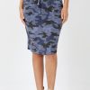 Clothing Sheer-essentials Skirts | Camo Tulip Hem Skirt