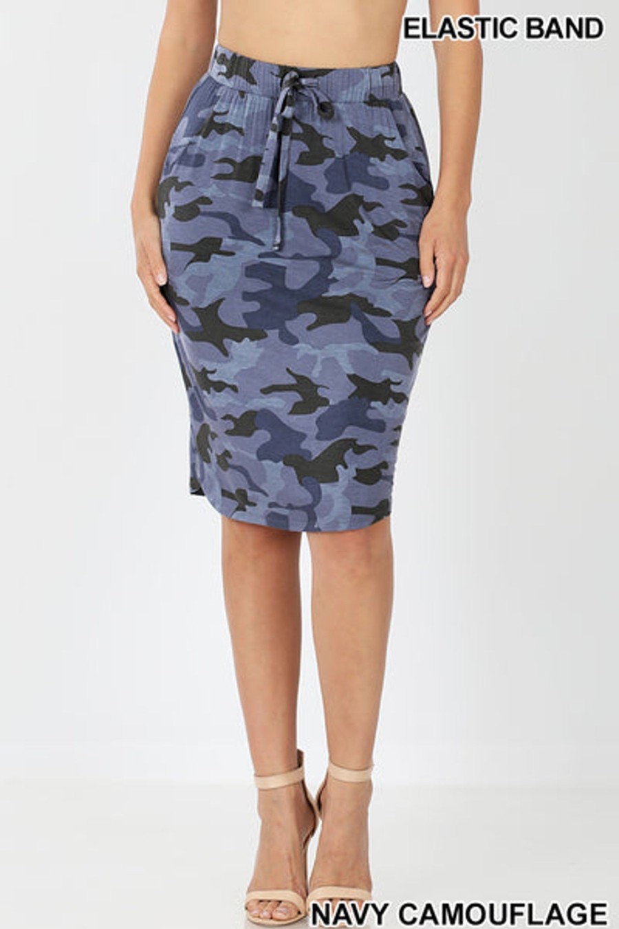 Clothing Sheer-essentials Skirts | Camo Tulip Hem Skirt