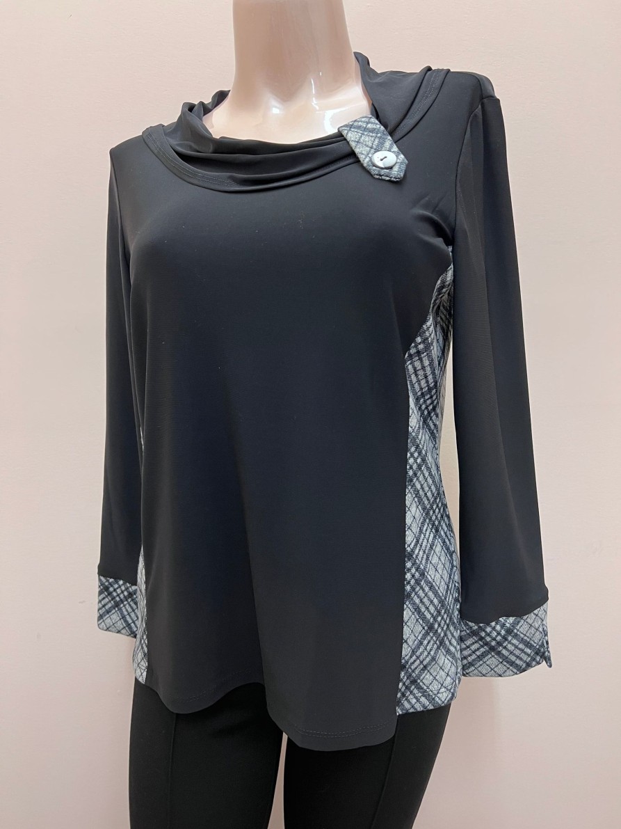 Clothing Sheer-essentials Plus Size | Cowl Neck Pull-Over Top