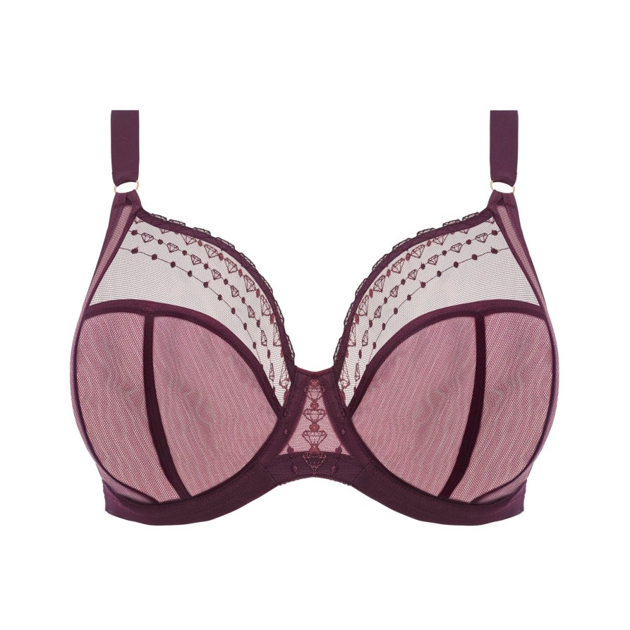 Lingerie & Intimates Sheer-essentials Racer Back | Elomi Matilda Plunge Bra - Wine Diamond