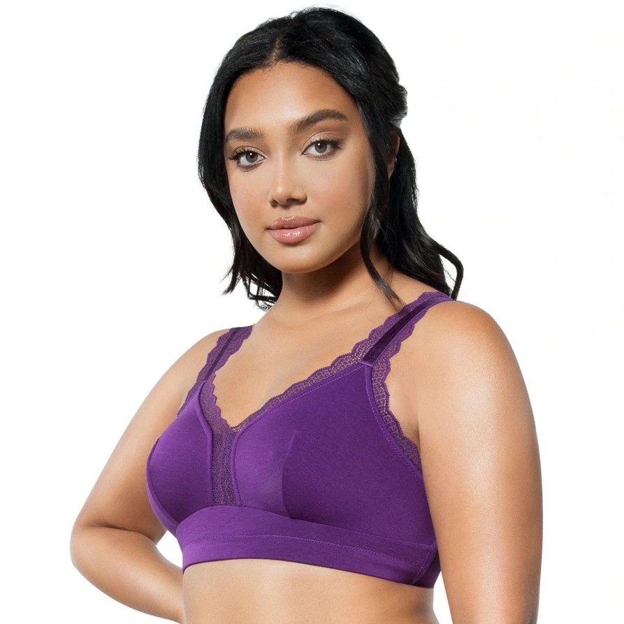 Lingerie & Intimates Sheer-essentials Bralettes | Parfait Dalis Bralette - Amethyst - Size H 30