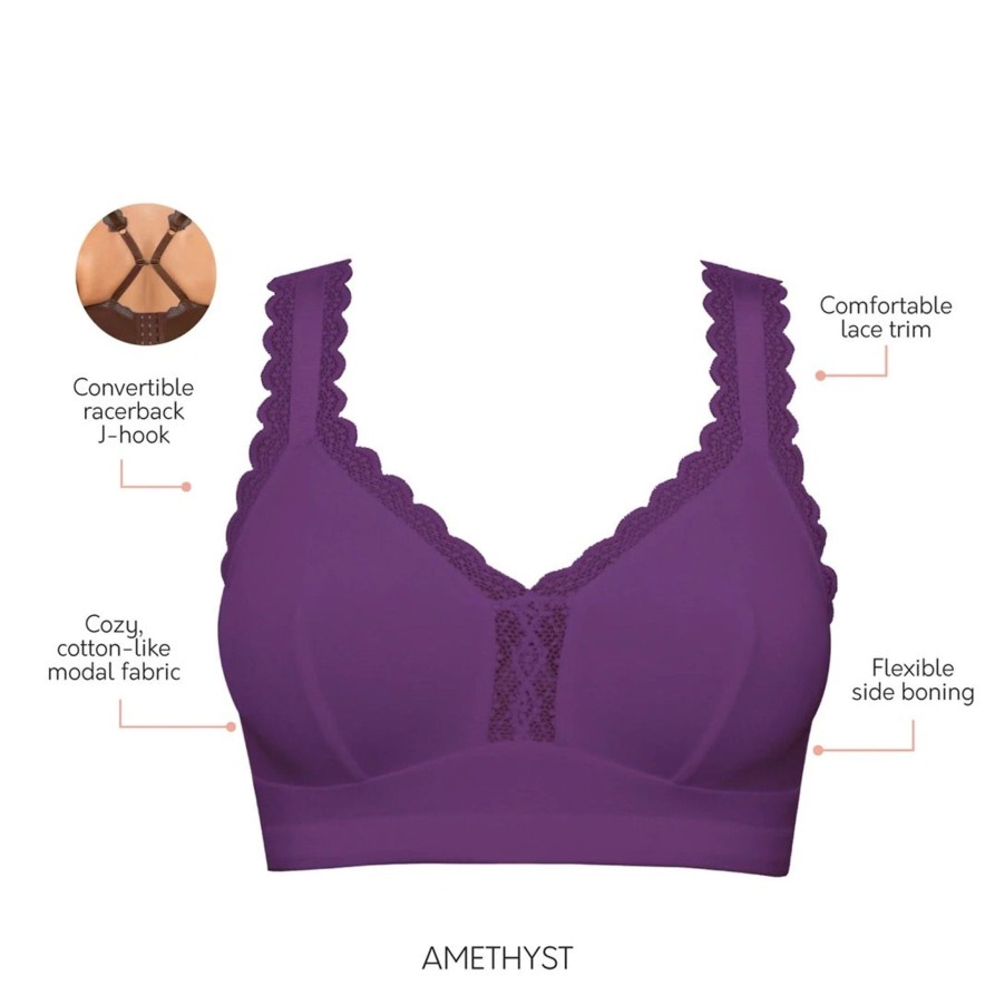 Lingerie & Intimates Sheer-essentials Bralettes | Parfait Dalis Bralette - Amethyst - Size H 30