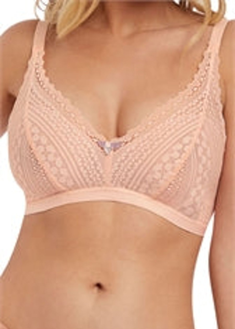 Lingerie & Intimates Sheer-essentials Bralettes | Daisy Lace Bralette - Blush