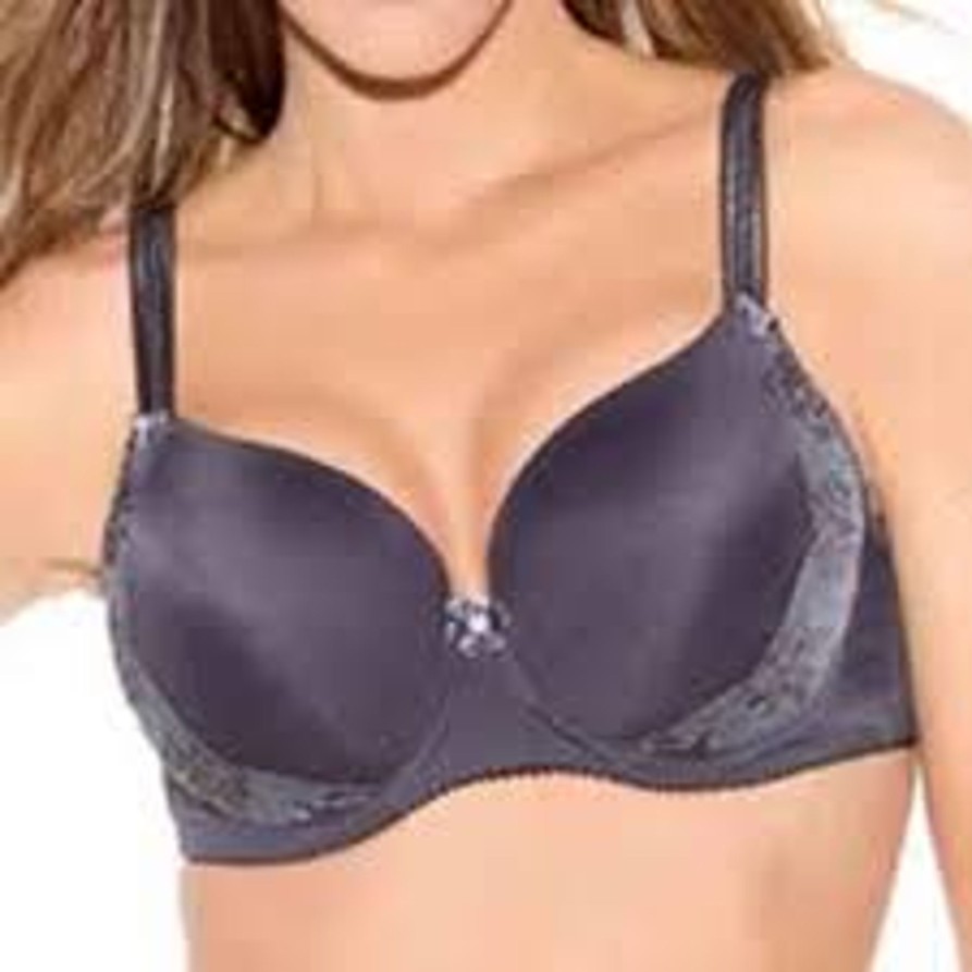 Lingerie & Intimates Sheer-essentials Plus Size | Gloria Smooth Lace Underwire Bra - Graphite