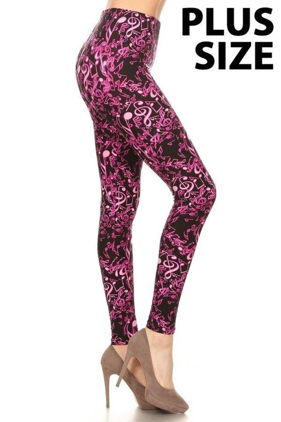 Clothing Sheer-essentials Leggings | Plus Size Leggings - Music