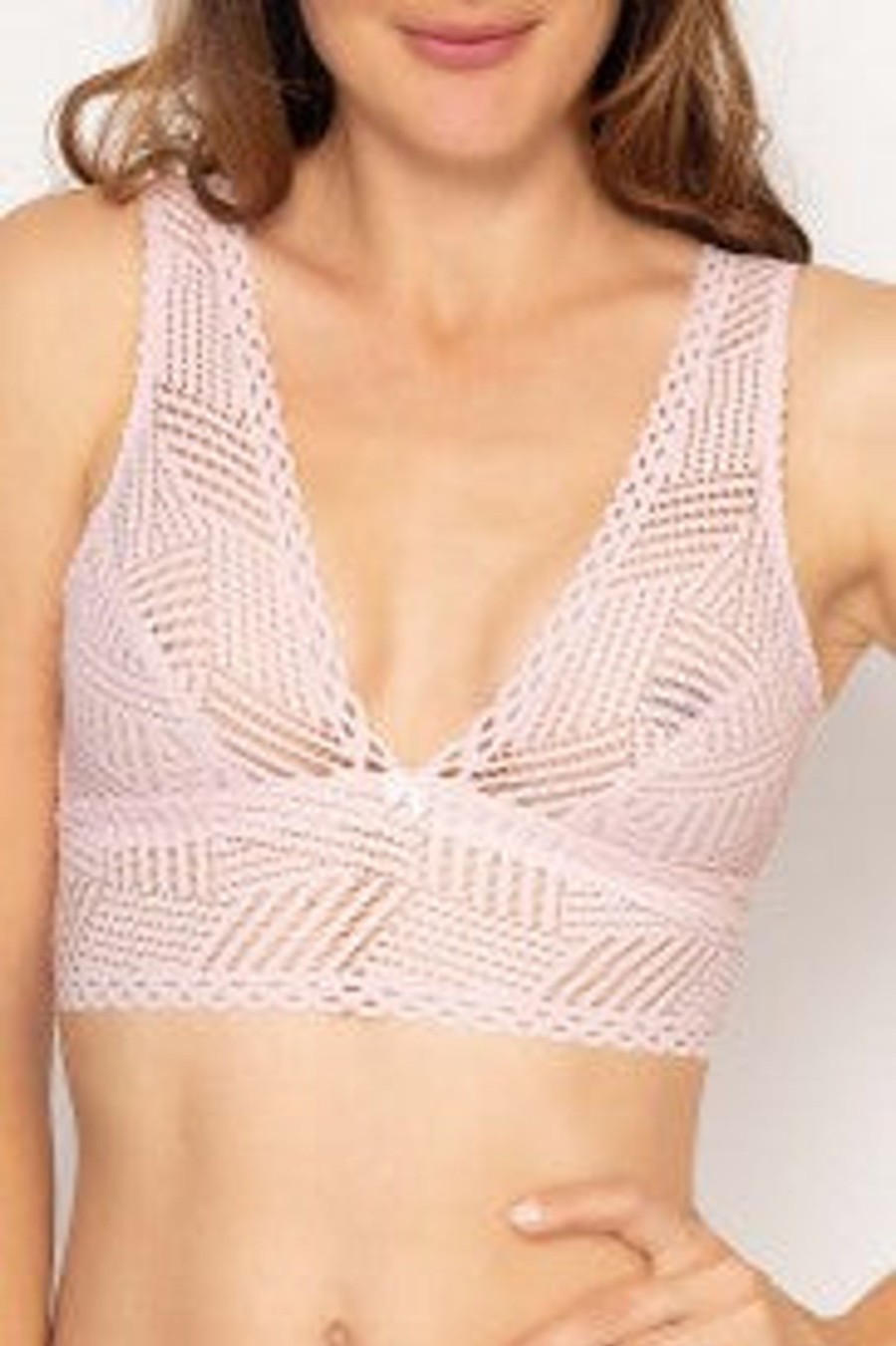 Lingerie & Intimates Sheer-essentials Bralettes | Tressage Graphic Bralette - Size Small