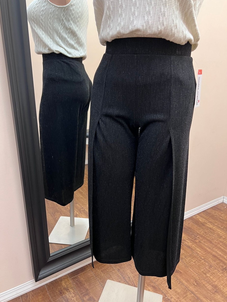 Clothing Sheer-essentials Capris | Gaucho Crop Pants W/ Side Splits