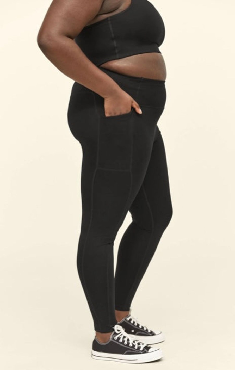 Clothing Sheer-essentials Active Wear | Girlfriend Collective High-Rise Pocket 28.5" Legging - Black