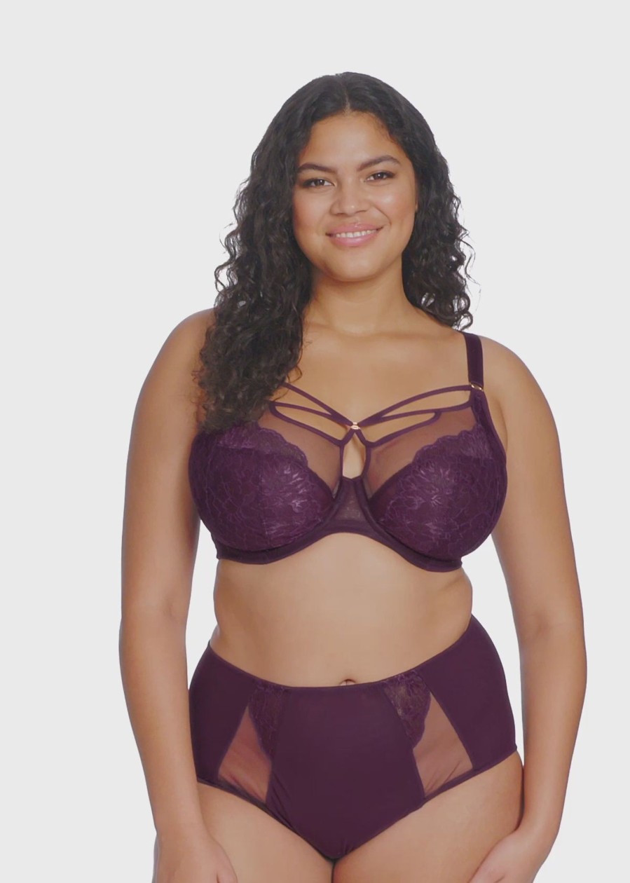 Lingerie & Intimates Sheer-essentials Plus Size | Elomi Brianna Plunge Bra - Blackberry