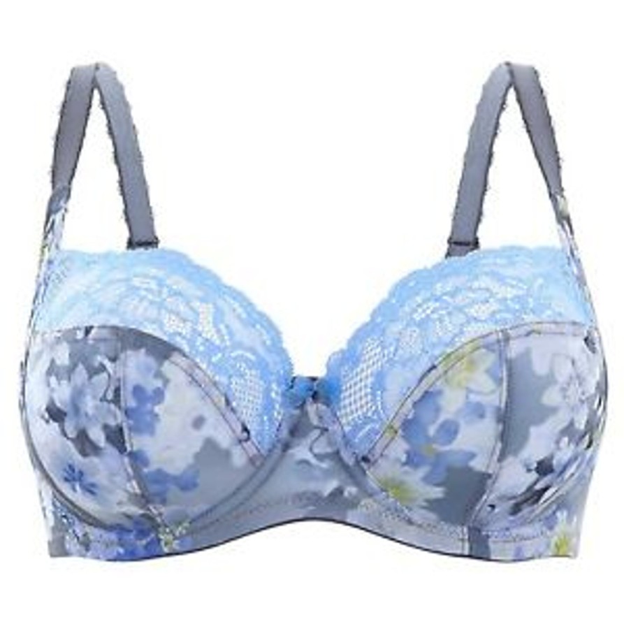 Lingerie & Intimates Sheer-essentials Underwire | Panache Jasmine Balconette Underwire Bra- Blue Blossom