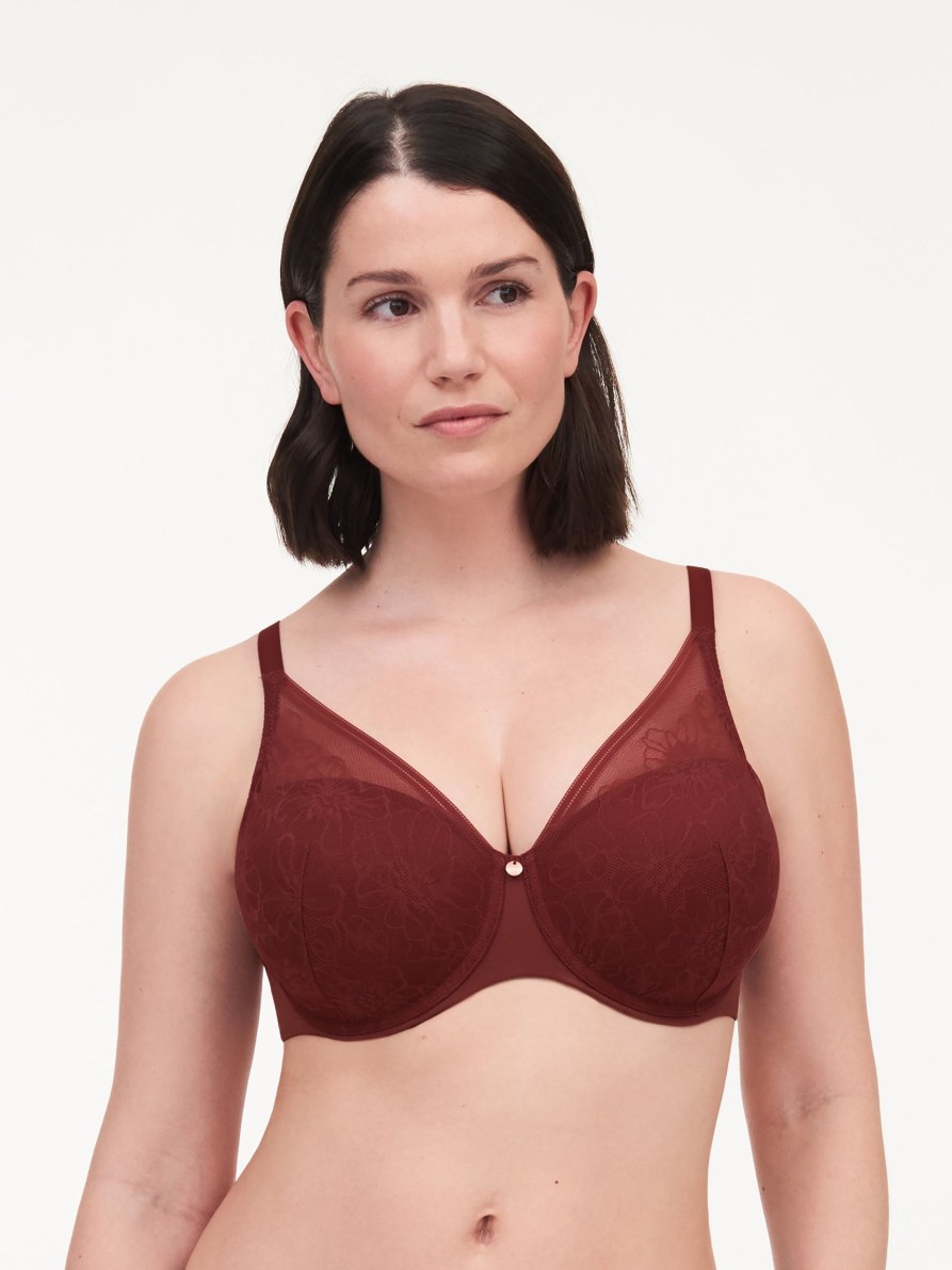 Lingerie & Intimates Sheer-essentials Underwire | Femilet Kristen Blossom Memory Foam T-Shirt Bra - Auburn