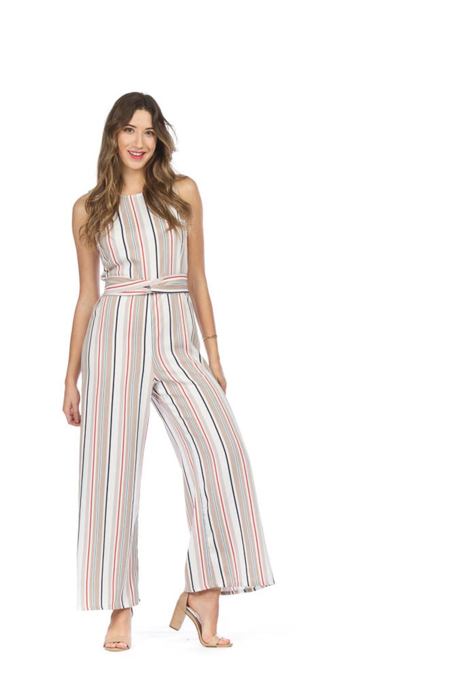 Clothing Sheer-essentials Plus Size | Striped Jumpsuit - Size 2 X