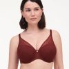 Lingerie & Intimates Sheer-essentials Plunge | Femilet Kristen Blossom Memory Foam T-Shirt Bra - Auburn