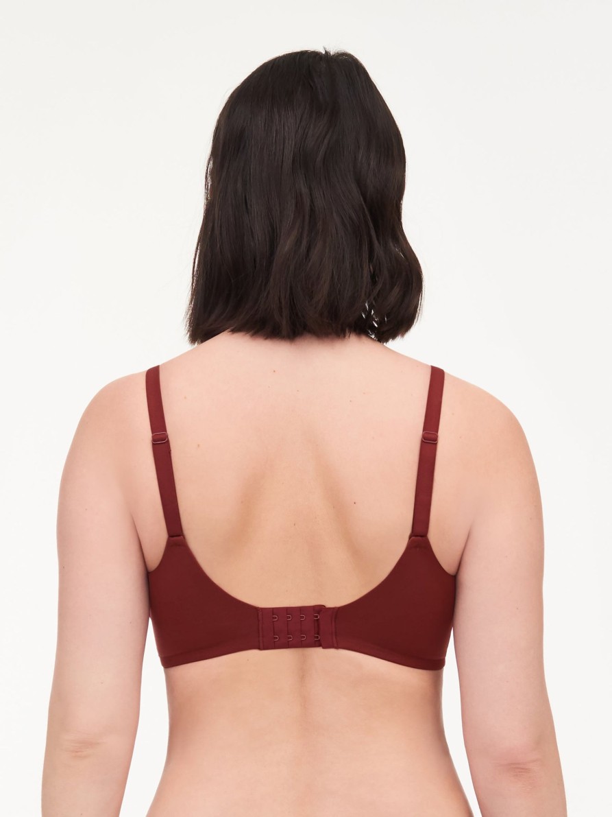 Lingerie & Intimates Sheer-essentials Plunge | Femilet Kristen Blossom Memory Foam T-Shirt Bra - Auburn