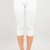 Clothing Sheer-essentials Leggings | Blue Sky Riley Bamboo Capri - White