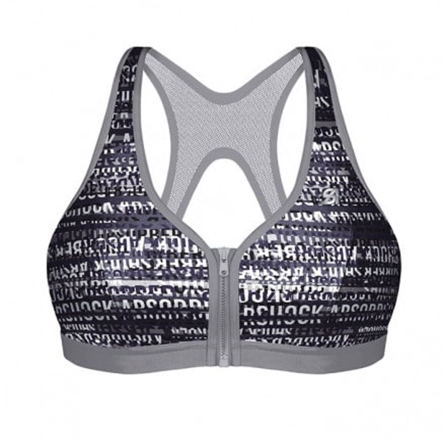 Lingerie & Intimates Sheer-essentials Sports Bra | Shock Absorber Active Zipped Plunge - Printed