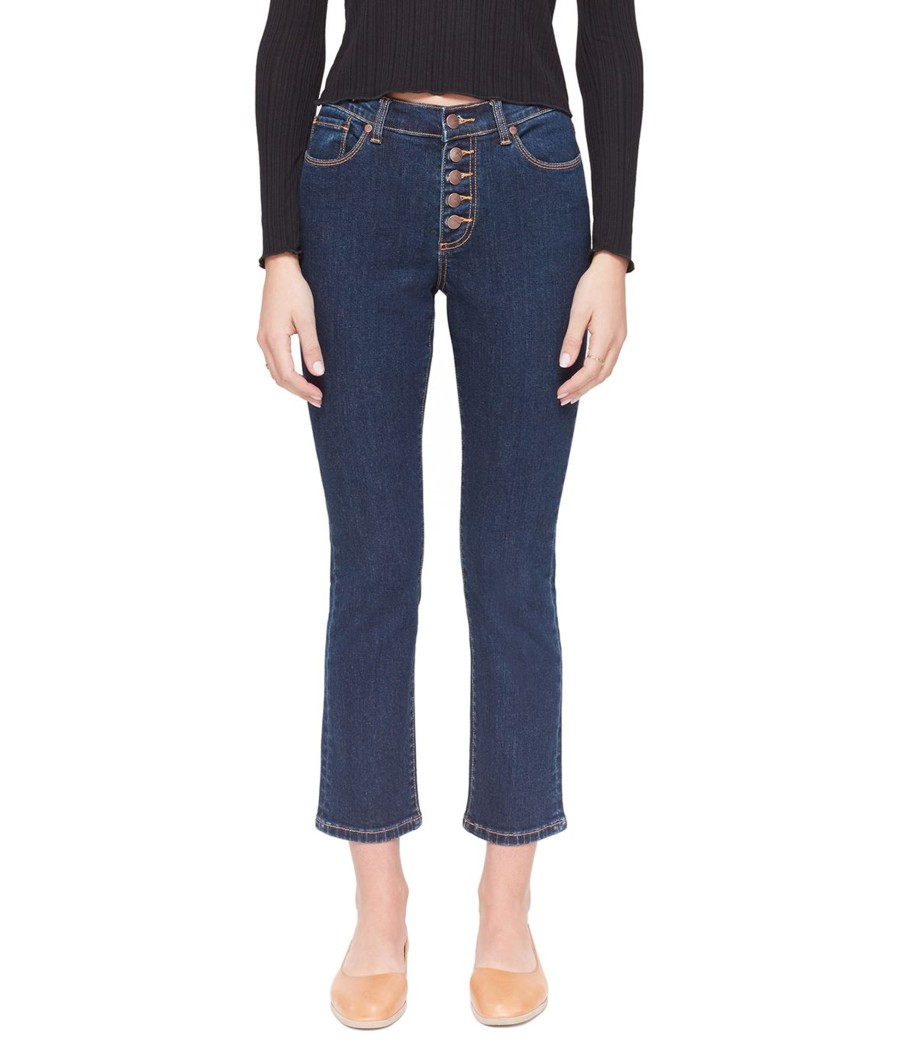 Clothing Sheer-essentials Jeans | Hanna Cigarette Jean - Dark Rinse Blue