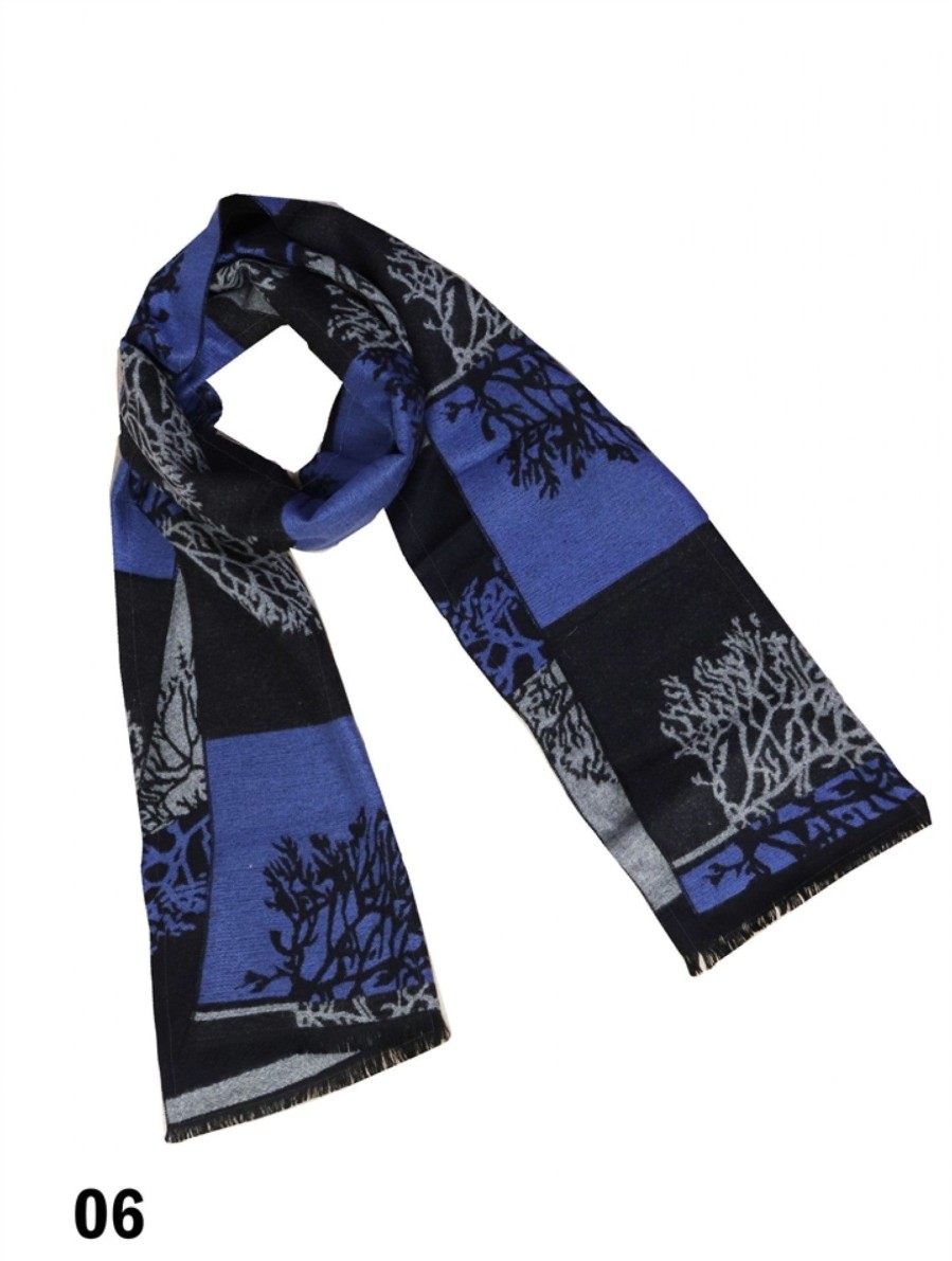 Accessories Sheer-essentials Gloves & Scarfs | Unisex Reversible Trees Print Scarf