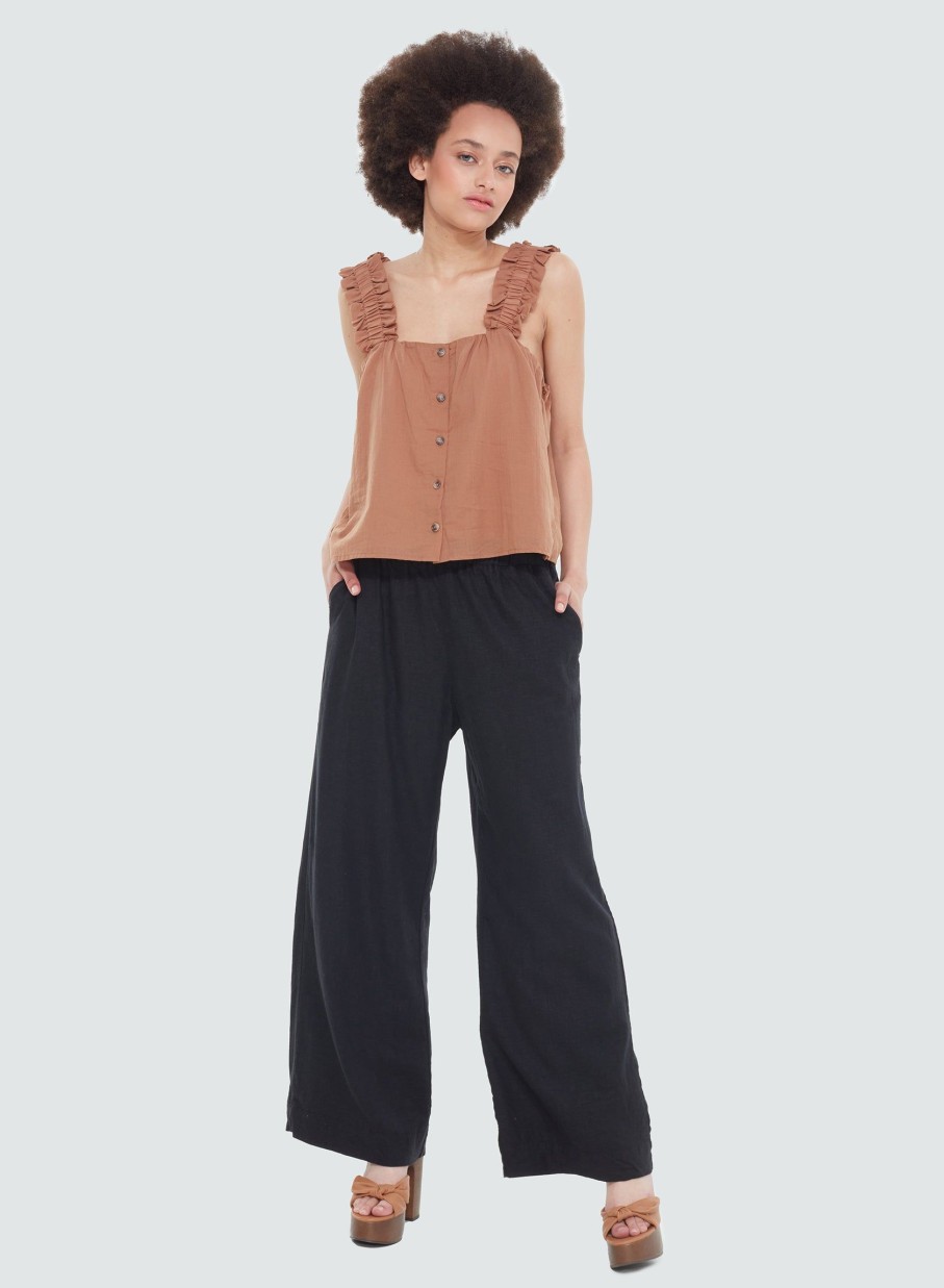 Clothing Sheer-essentials Plus Size | Dex Elastic Waist Wide Leg Pants - Size 3 X