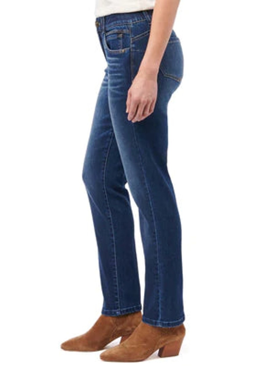 Clothing Sheer-essentials Plus Size | Absolution® High Rise Blue Denim Plus Straight Leg Jeans