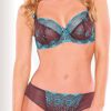 Lingerie & Intimates Sheer-essentials Underwire | Nicole Lace Underwire Bra - Chocolate/Turquoise