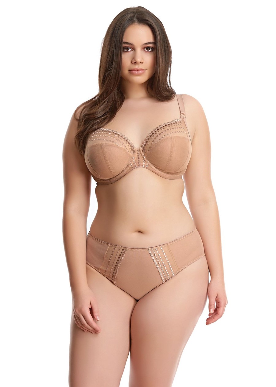 Lingerie & Intimates Sheer-essentials Plus Size | Elomi Matilda Plunge - Cafe Au Lait