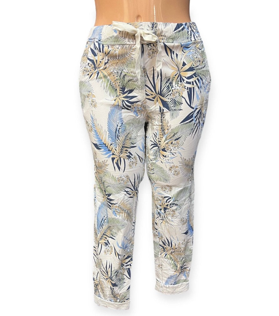 Clothing Sheer-essentials Pants | Papa Floral Crop Pant