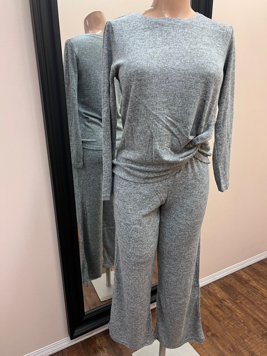 Clothing Sheer-essentials Pants | Brushed Jersey Lounge Set