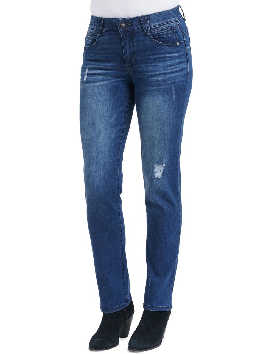 Clothing Sheer-essentials Jeans | Absolution® Blue Vintage Denim Plus Straight Leg Jeans