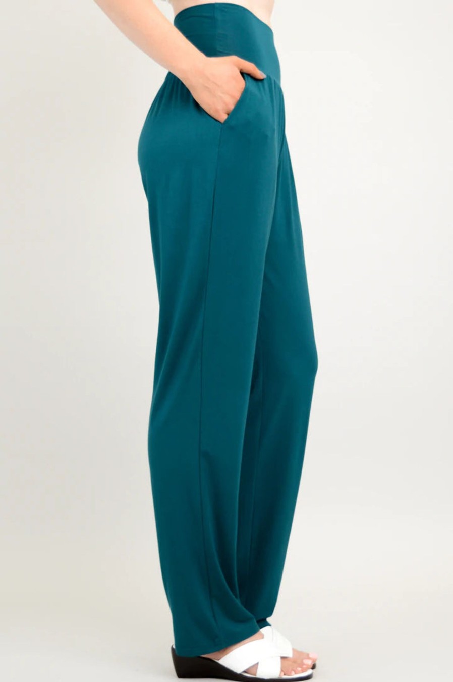 Clothing Sheer-essentials Pants | Clair Bamboo Pants - Teal