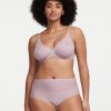 Lingerie & Intimates Sheer-essentials Underwire | Chantelle Norah Molded Underwire Bra-- Smoke Pink